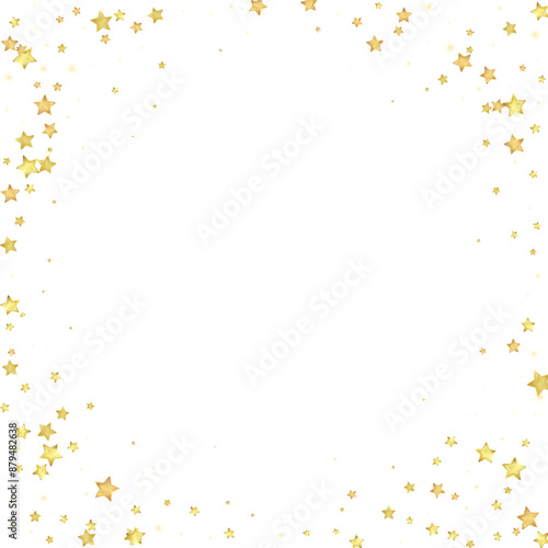 Magic stars vector overlay. Gold stars scattered