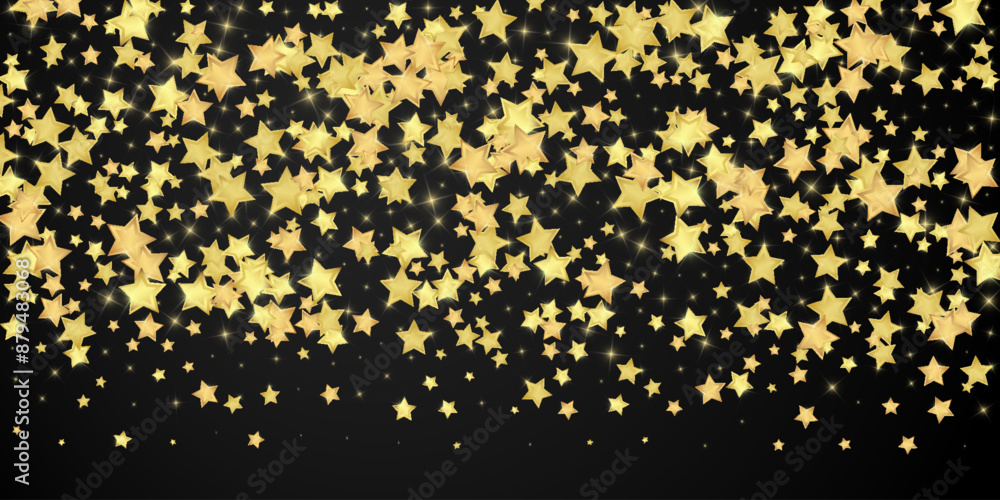 Magic stars vector overlay. Gold stars scattered Magic stars vector overlay. Gold stars scattered