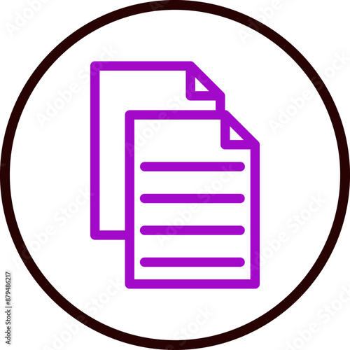 Duplicate Vector Line Purple Circle Black
