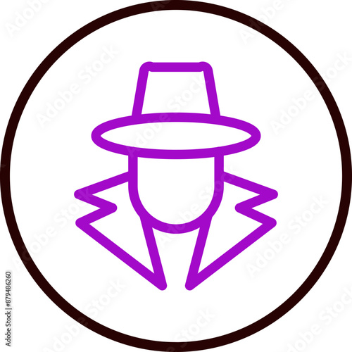 Fraud Vector Line Purple Circle Black