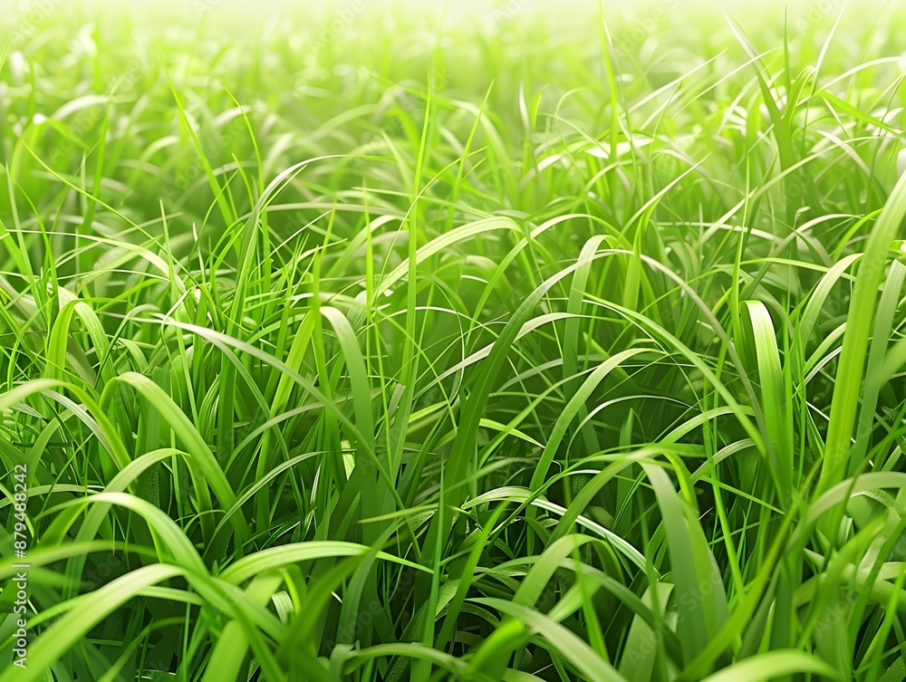 Lush Green Grass Field with Dew Drops Shining in Sunlight - Close-Up of Vibrant Fresh Grass Blades in a Serene Nature Setting Lush Green Grass Field with Dew Drops Shining in Sunlight - Close-Up of Vibrant Fresh Grass Blades in a Serene Nature Setting