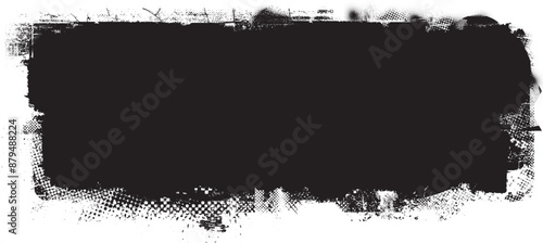 Glitch distorted grange shape . Noise grungy logo . Trendy defect error shapes . Glitched frame .Grunge textured . Distressed effect .Vector shapes