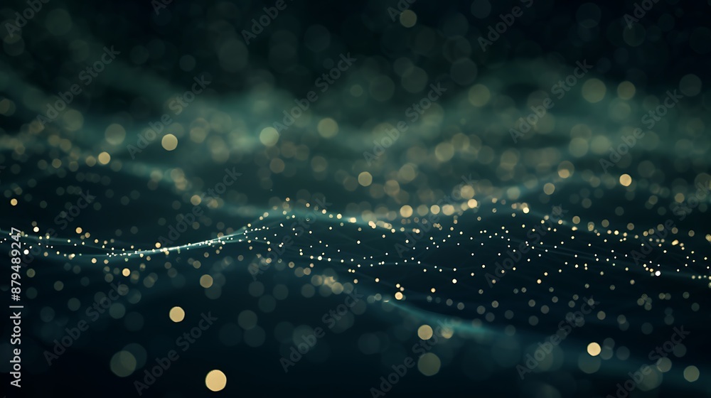 A scatter plot with luminous dots and faint trails, each point standing out against a dark field A scatter plot with luminous dots and faint trails, each point standing out against a dark field