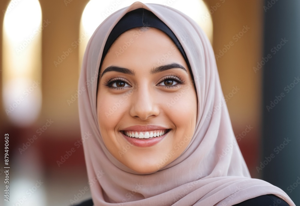 portrait of a happy Smiling attractive young Smiling beautiful Middle Eastern young woman wearing a hijab looking at the camera portrait of a happy Smiling attractive young Smiling beautiful Middle Eastern young woman wearing a hijab looking at the camera