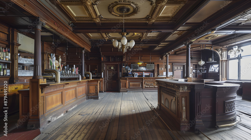 interior of empty old public house. brass. wood. interior of empty old public house. brass. wood.