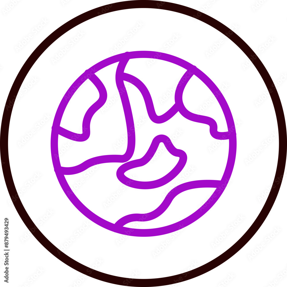 globe Vector Line Purple Circle Black globe Vector Line Purple Circle Black
