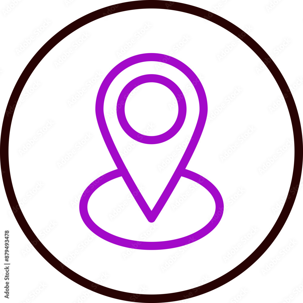 gps Vector Line Purple Circle Black gps Vector Line Purple Circle Black
