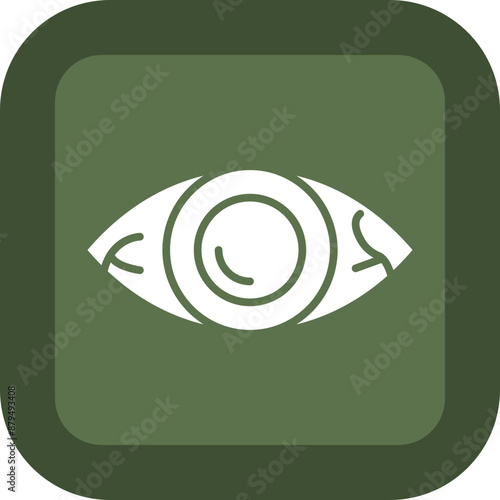 Eyes Glyph Green Box Icon Glyph Green Box Icon