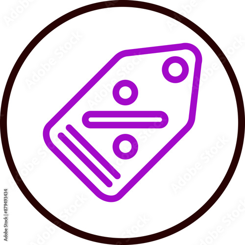 tag Vector Line Purple Circle Black
