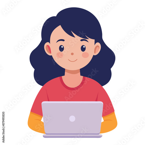 child using laptop