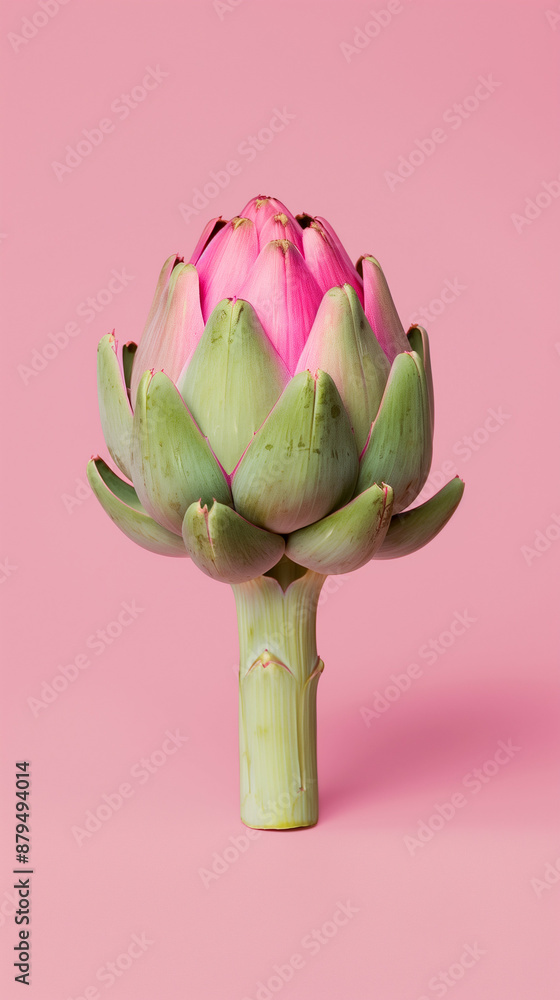 Obraz premium artichihoke isolated on gradient background 