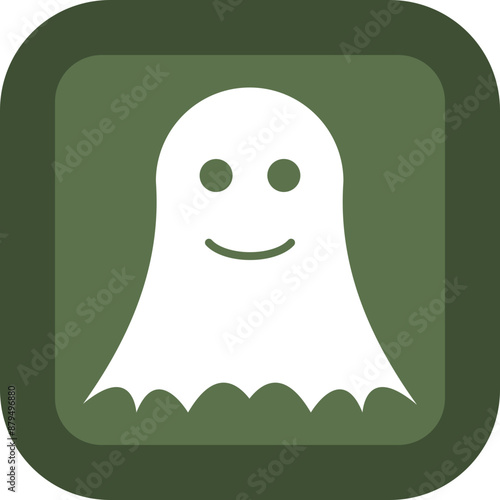 Ghost Glyph Green Box Icon