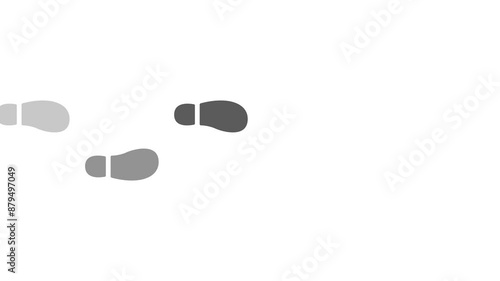 sandals foot print animation step walking foot running people