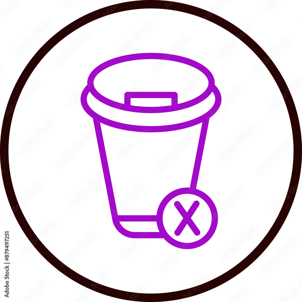 Singleuse items Vector Line Purple Circle Black Singleuse items Vector Line Purple Circle Black