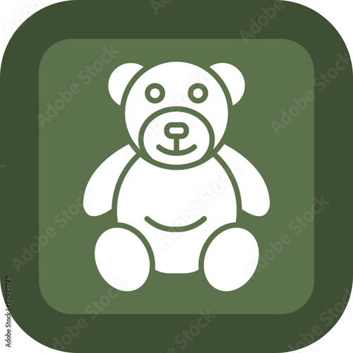 Bear Glyph Green Box Icon