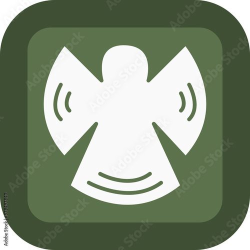 Angle Glyph Green Box Icon
