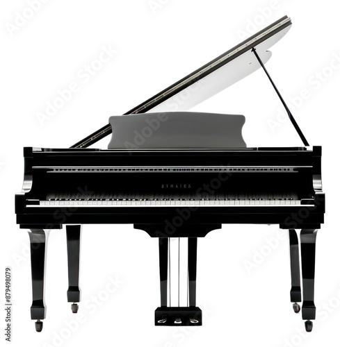 PNG Piano keyboard black white background. photo