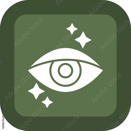Ophthalmologist Glyph Green Box Icon