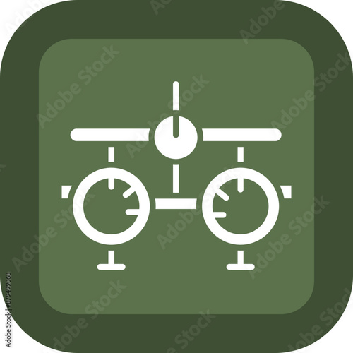 Optometrist Glyph Green Box Icon