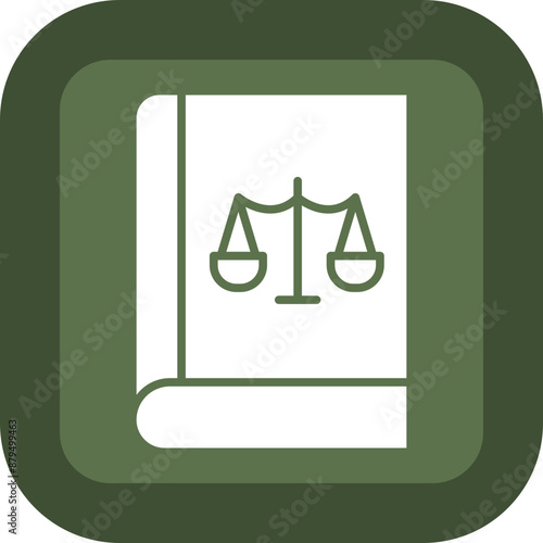 Book Glyph Green Box Icon