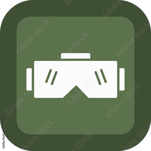Stereoscopic Glyph Green Box Icon