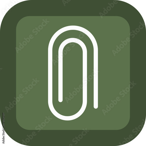 Attachment Glyph Green Box Icon