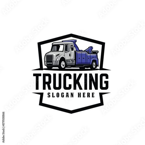 truck trucking company logo template design