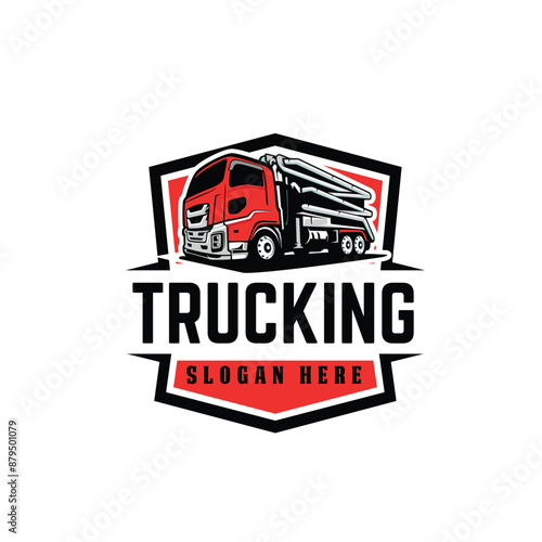 truck trucking company logo template design