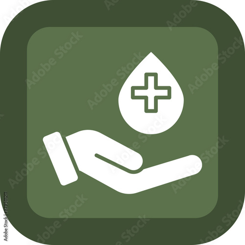 Donors Glyph Green Box Icon