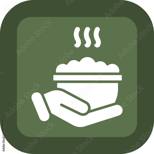 Food Glyph Green Box Icon