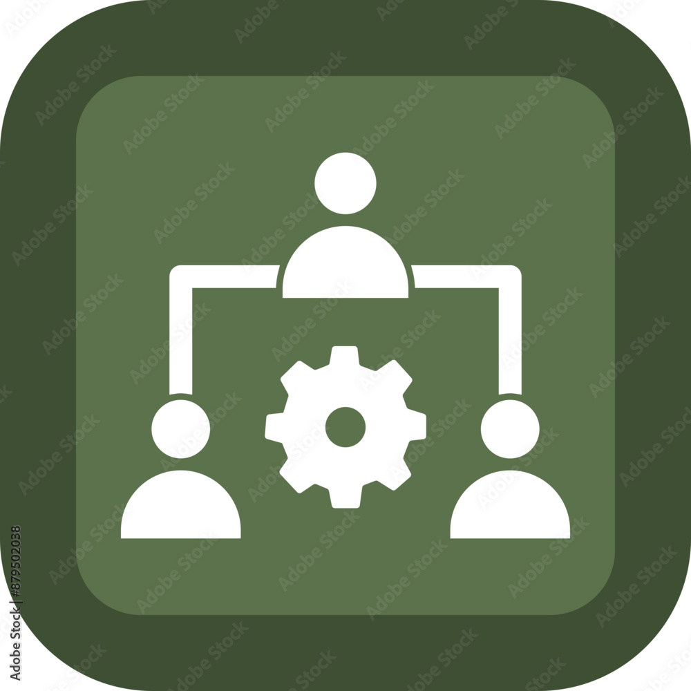 Teamwork Glyph Green Box Icon Teamwork Glyph Green Box Icon