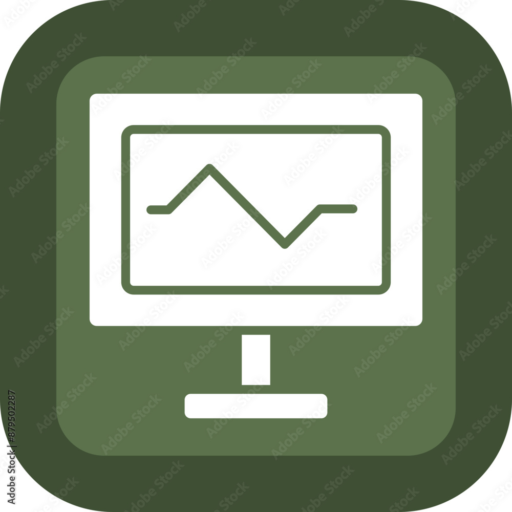 Monitor Glyph Green Box Icon Monitor Glyph Green Box Icon