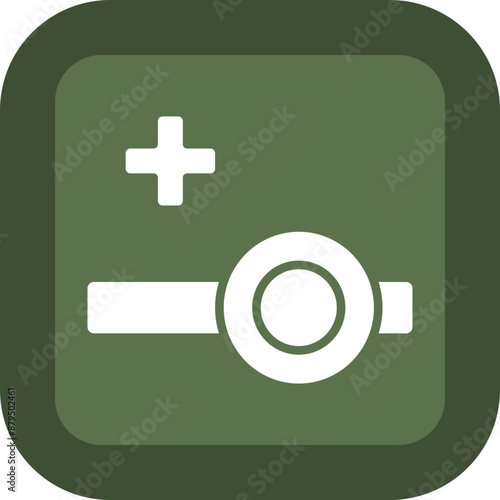 Head Mirror Glyph Green Box Icon