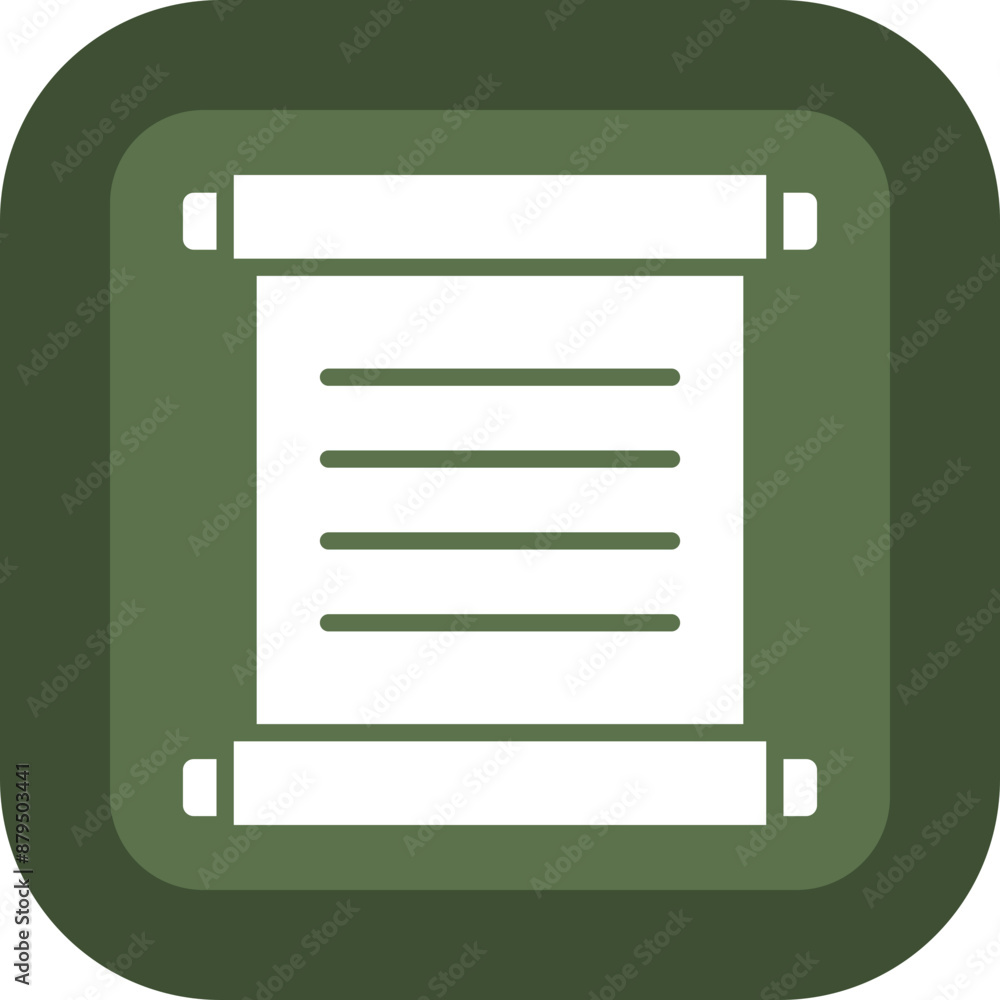 Scroll Paper Glyph Green Box Icon Scroll Paper Glyph Green Box Icon