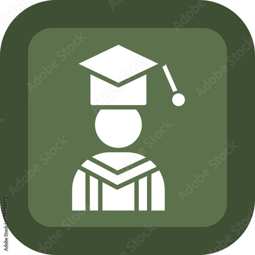 Alumni Glyph Green Box Icon