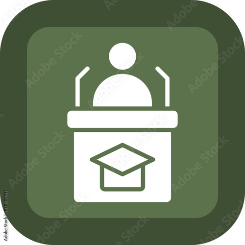 Headmaster Glyph Green Box Icon