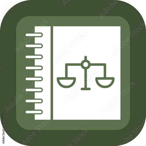 Ethics Glyph Green Box Icon