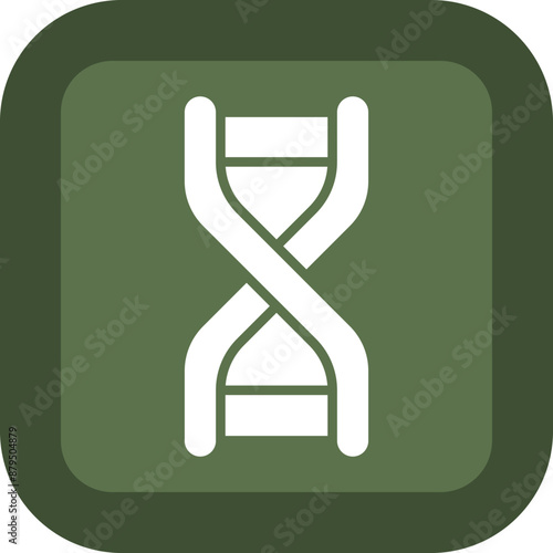 Deoxyribonucleic Aid Glyph Green Box Icon