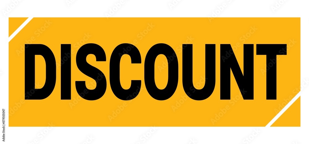 DISCOUNT text on yellow-black grungy stamp sign. DISCOUNT text on yellow-black grungy stamp sign.