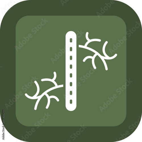 Artery Vector Glyph Green Box Icon