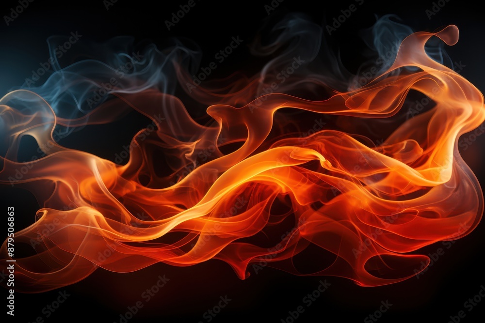 Vivid, abstract swirling flames with smoke on a dark background, showcasing dynamic motion and vibrant colors, symbolic of energy and transformation. Vivid, abstract swirling flames with smoke on a dark background, showcasing dynamic motion and vibrant colors, symbolic of energy and transformation.