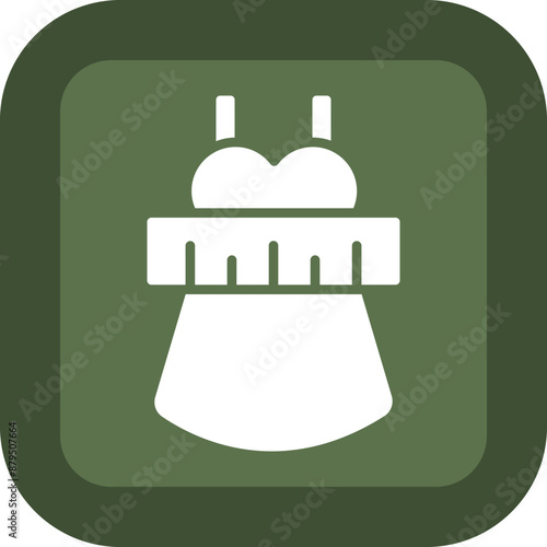 Fashion Design Vector Glyph Green Box Icon