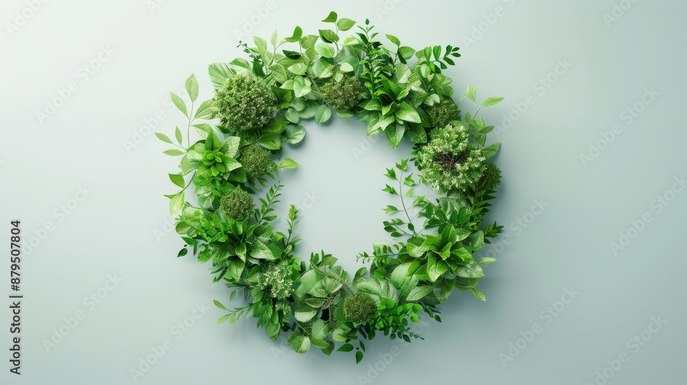 Green Corporate Oasis - Sustainable Business Concept with Lush Foliage and Eco Symbols on Fresh Background Green Corporate Oasis - Sustainable Business Concept with Lush Foliage and Eco Symbols on Fresh Background