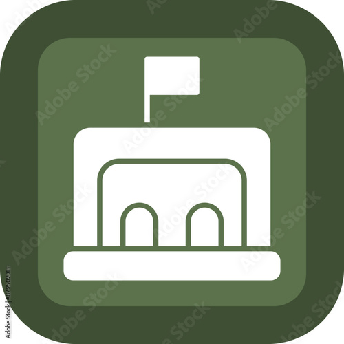 Bunker Glyph Green Box Icon