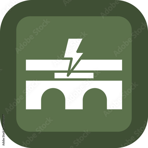 Bridge Glyph Green Box Icon