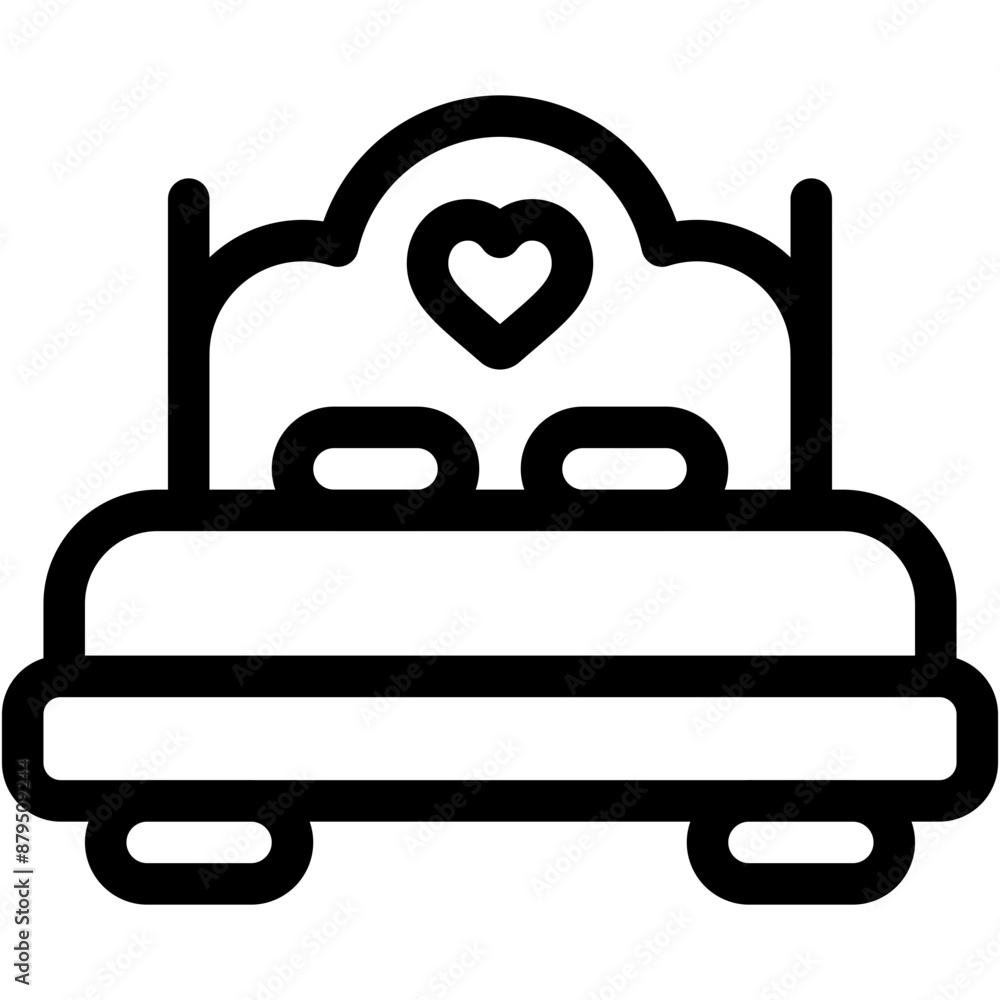 bed, heart, heart , love and romance, miscellaneous, valentines day, valentine Icon bed, heart, heart , love and romance, miscellaneous, valentines day, valentine Icon