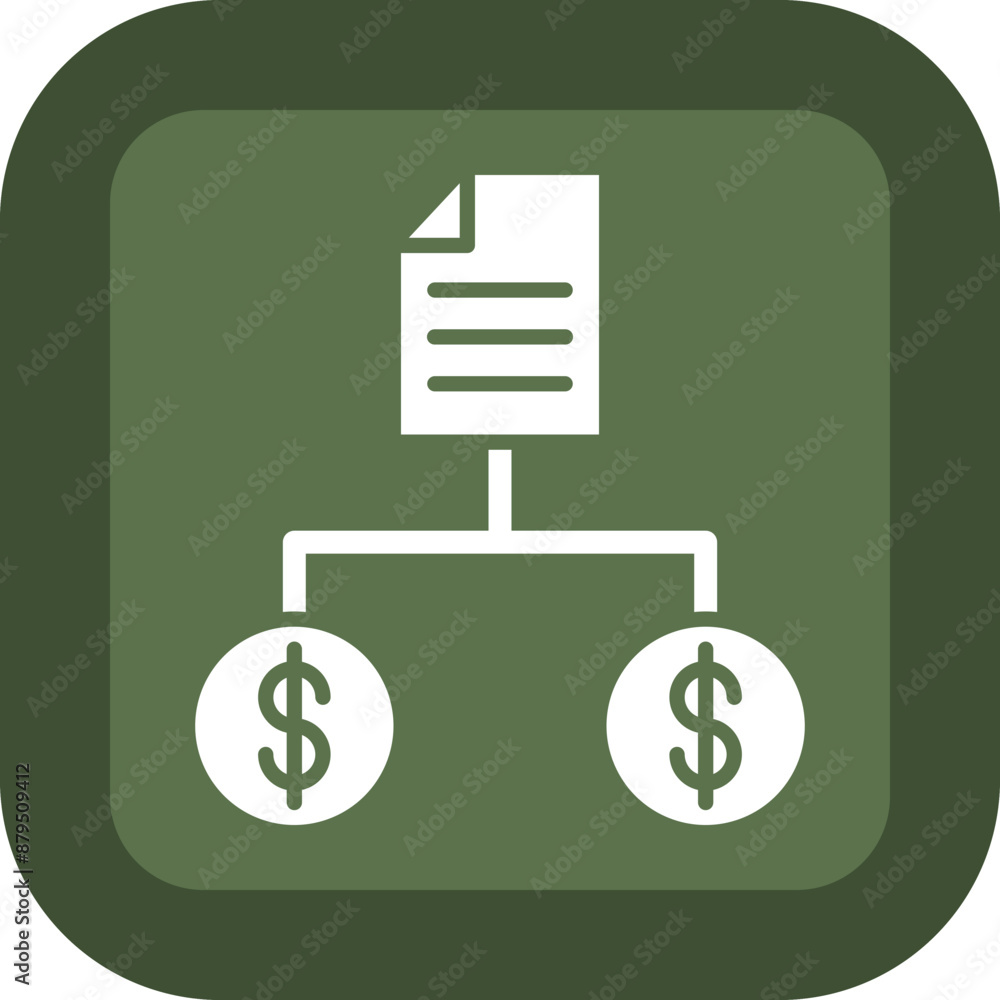 Structured Data Glyph Green Box Icon Structured Data Glyph Green Box Icon