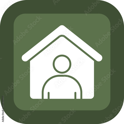 Refuge Glyph Green Box Icon