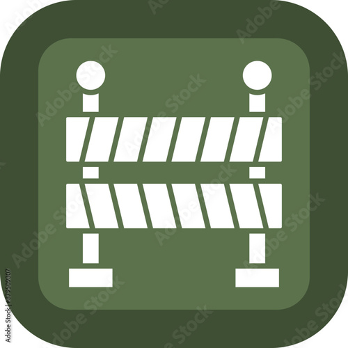 Barrier Glyph Green Box Icon