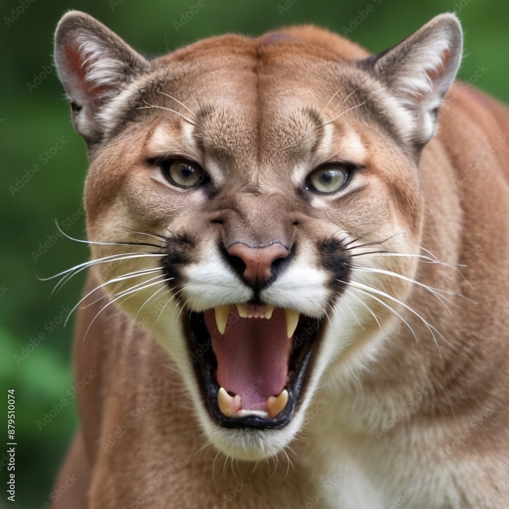 Naklejka premium a cougar in the wild , looking aggressive